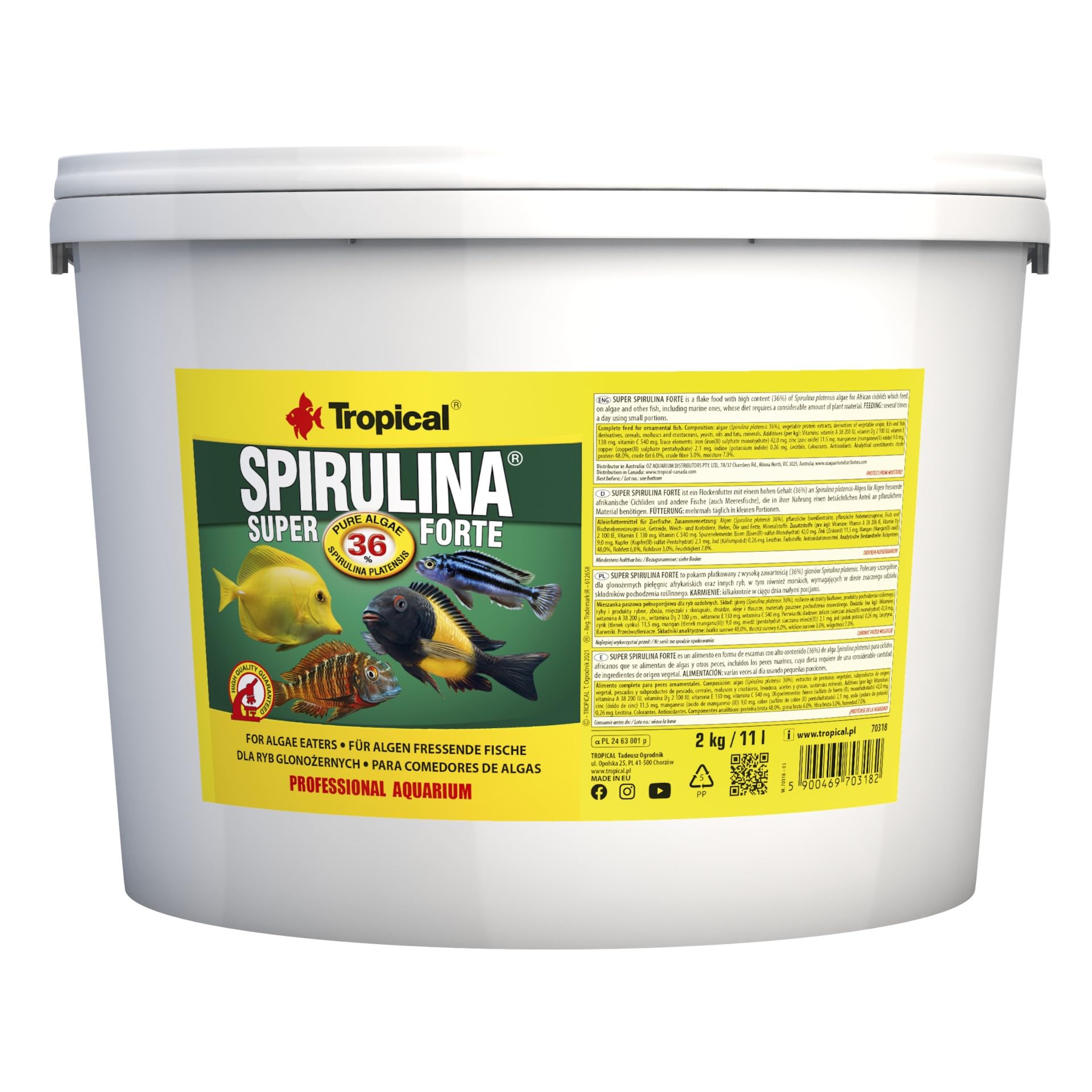 tropical-super-spirulina-forte-flockenfutter-36-spirulina-11l image 1