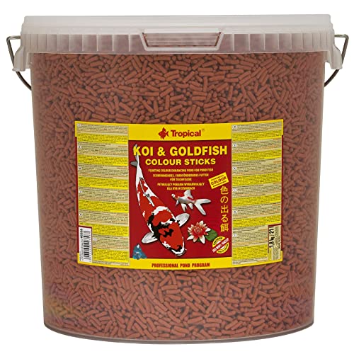 tropical-koi-goldfish-colour-sticks-schwimmendes-teichfischfutter-21l-1600g image 4