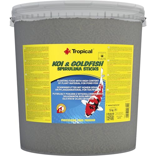 tropical-koi-goldfish-spirulina-sticks-21-l-1-6-kg-teichfischfutter image 3