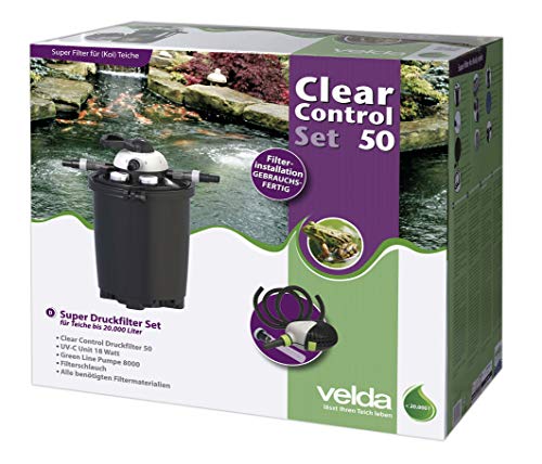 velda-clear-control-25-druckfilter-set-mit-uvc-kl-rer-9-watt-pumpe-und-schlauch image 7
