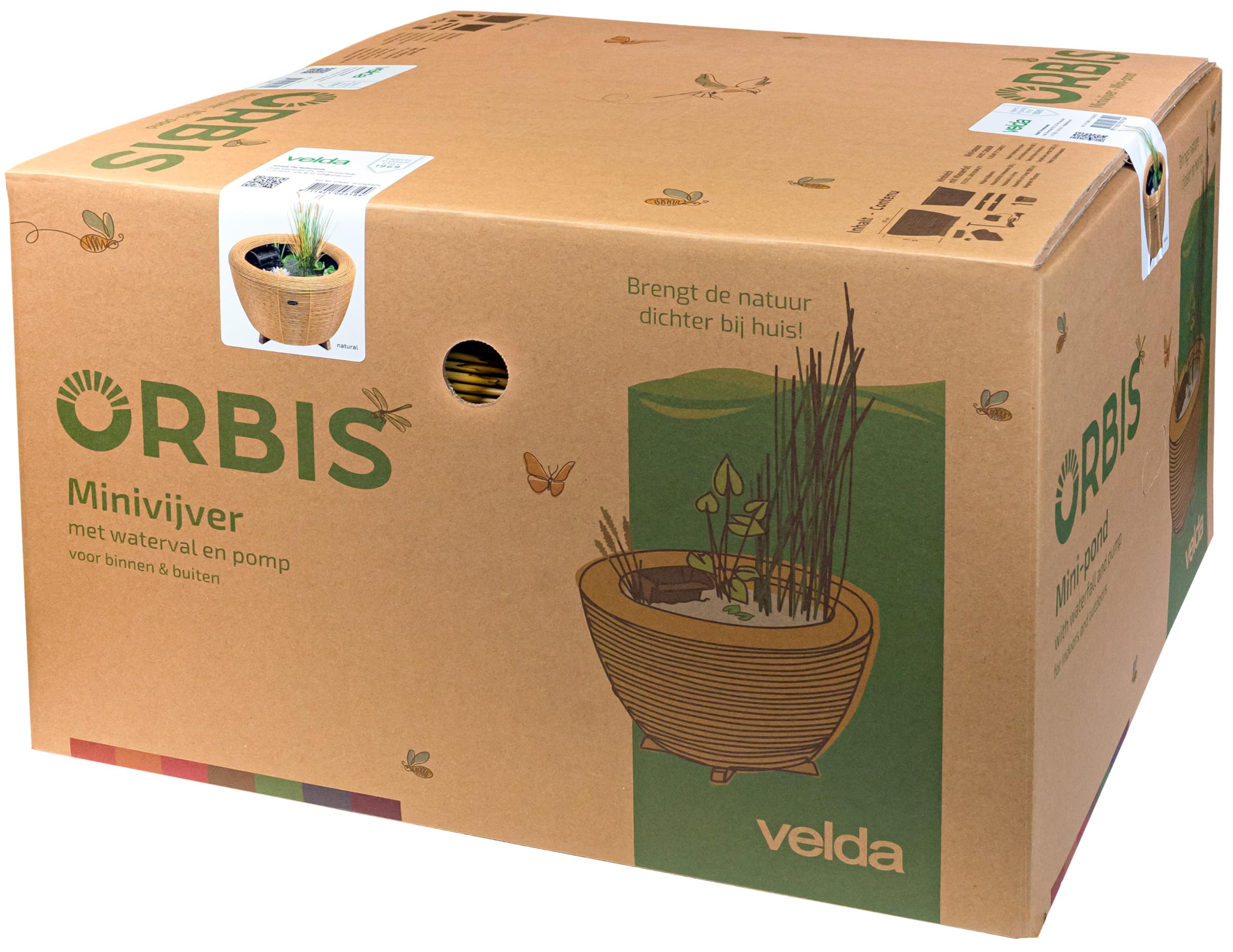 velda-orbis-mini-teich-mit-wasserfall-und-pumpe-rattan-look image 5