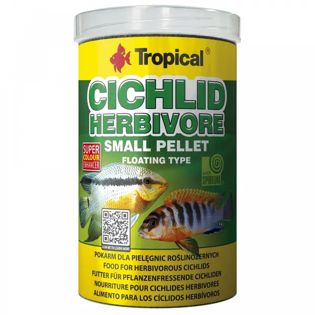 tropical-cichlid-herbivore-pellet-small-250-ml-schwimmende-pellets-mit-spirulina image 1