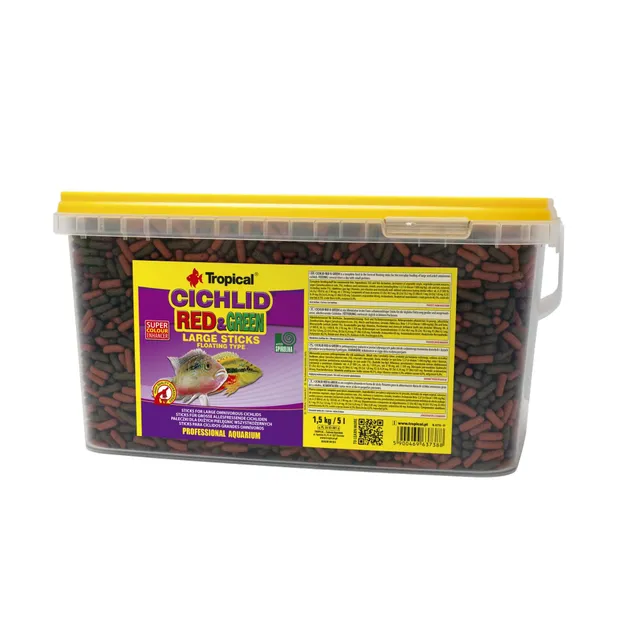 tropical-cichlid-red-green-large-sticks-2-l-f-r-gro-e-cichliden image 1