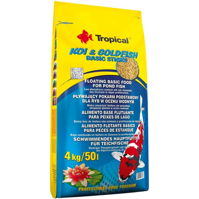 tropical-koi-goldfish-basic-sticks-teichfutter-4kg image 1