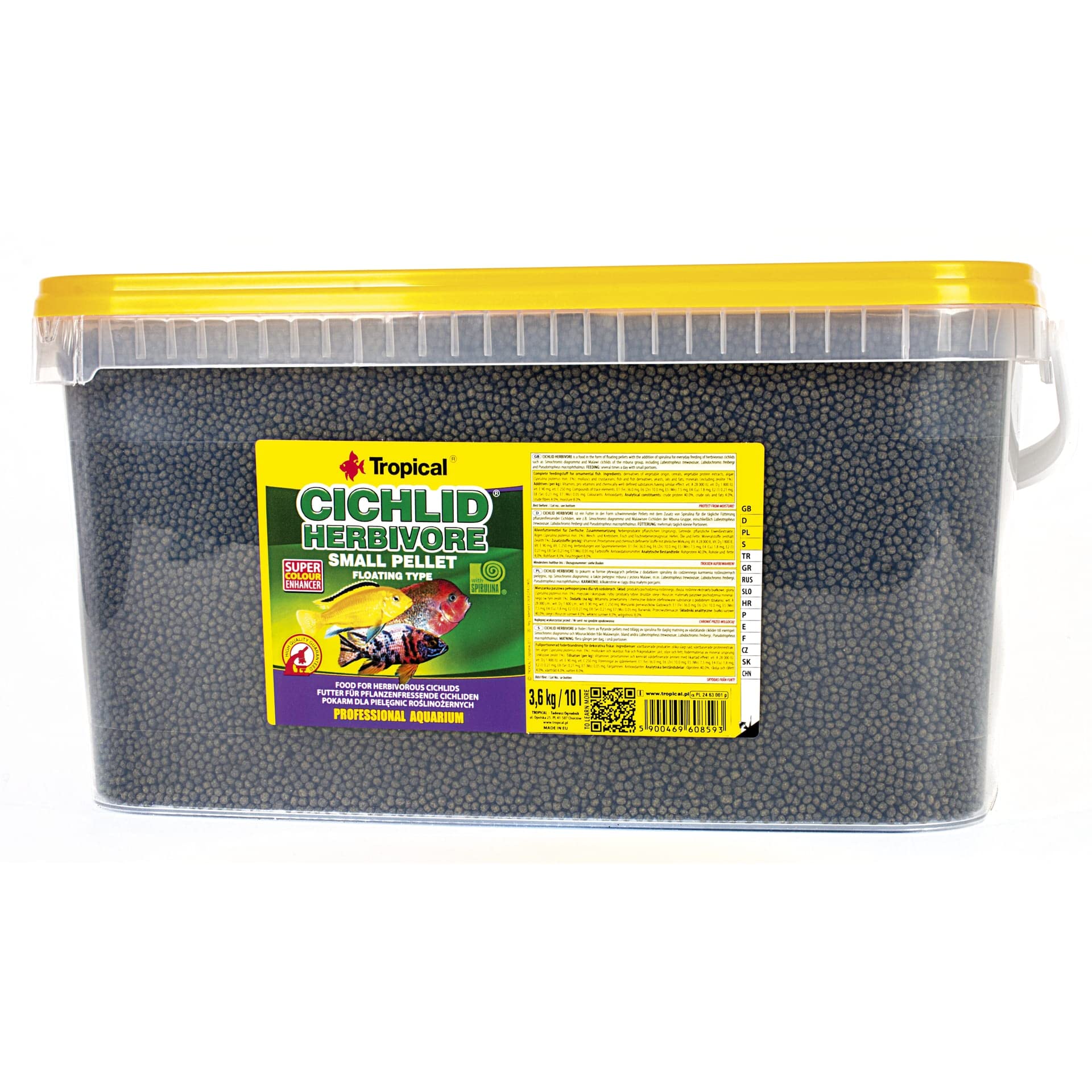 tropical-cichlid-herbivore-small-pellet-pflanzenfutter-f-r-kleine-cichliden-4-l image 1