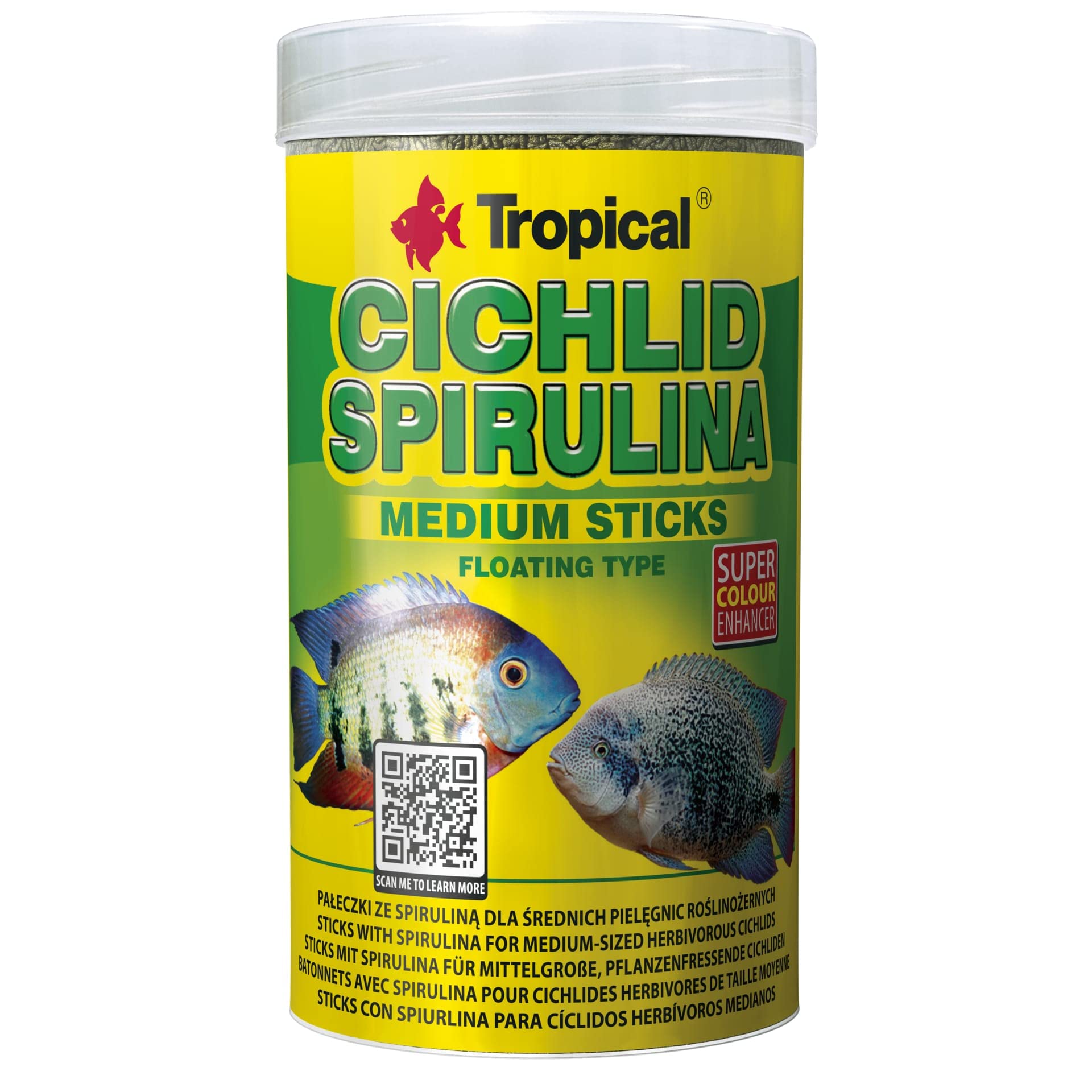 tropical-cichlid-spirulina-medium-sticks-250-ml-fischfutter-mit-vitamin-c image 1