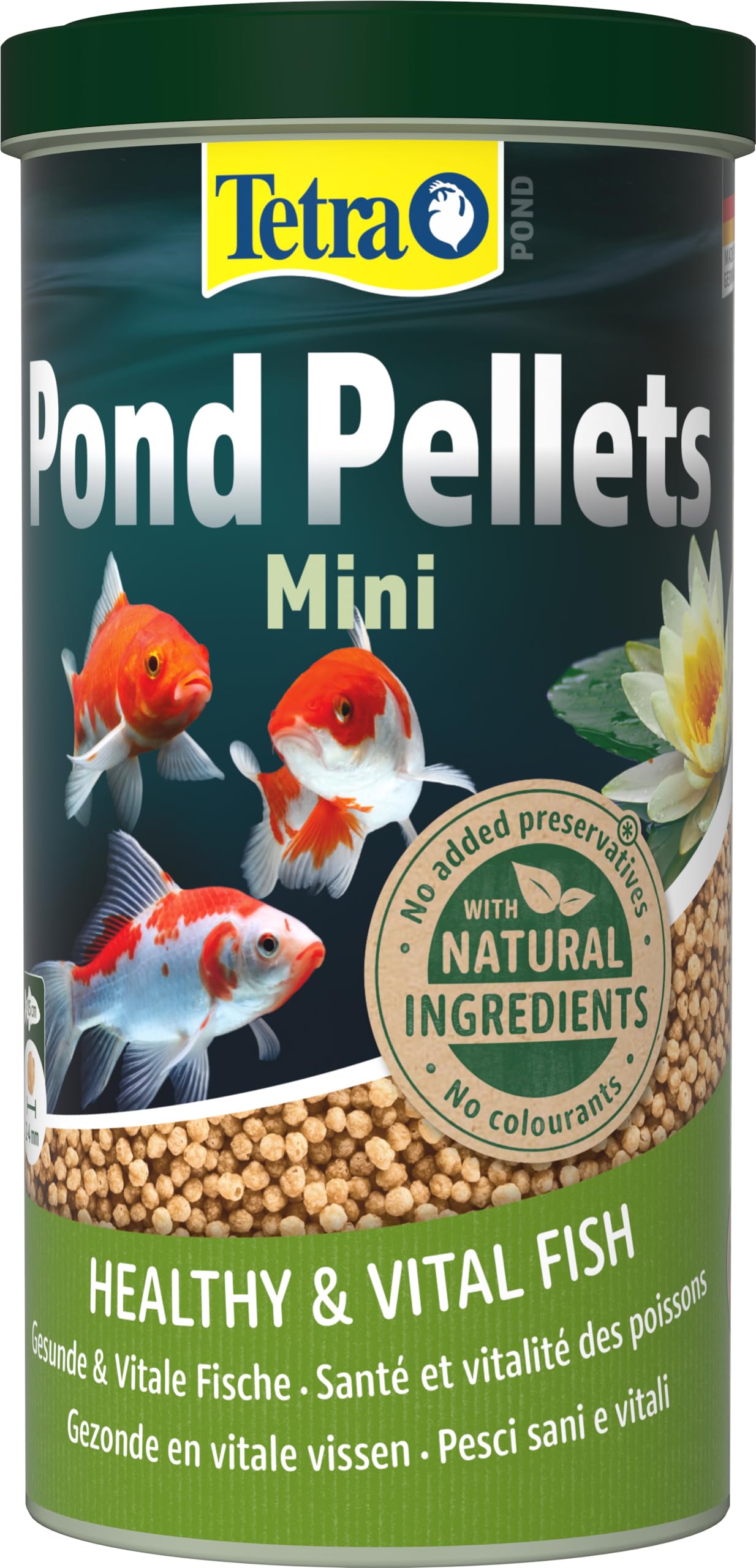 tetra-pond-pellets-mini-fischfutter-1-l-dose-f-r-kleine-teichfische-bis-15-cm image 1