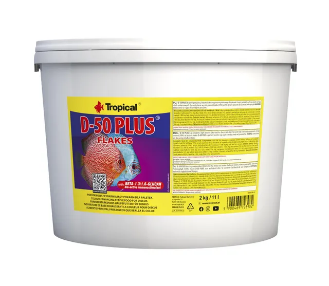 tropical-d-50-plus-11-l-proteinreiches-farbf-rderndes-flockenfutter-f-r-diskusfi image 1