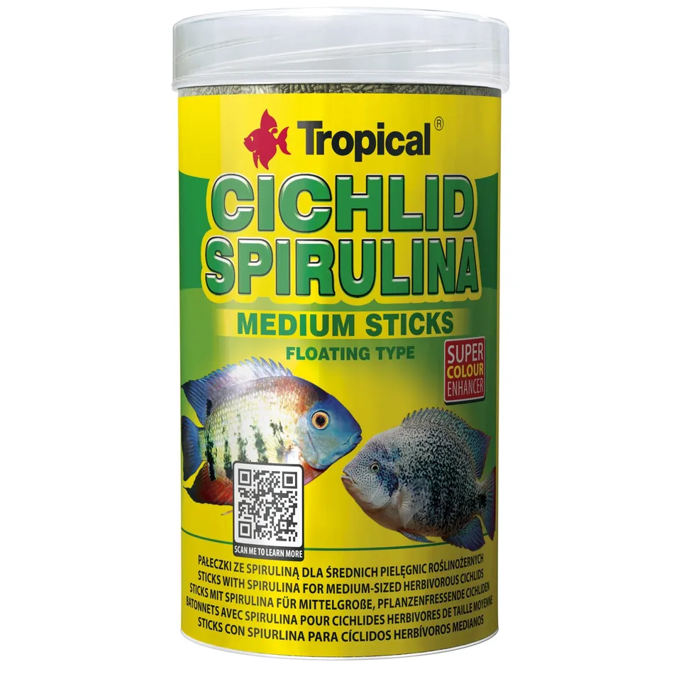 tropical-cichlid-spirulina-medium-sticks-250-ml-fischfutter-mit-vitamin-c image 1