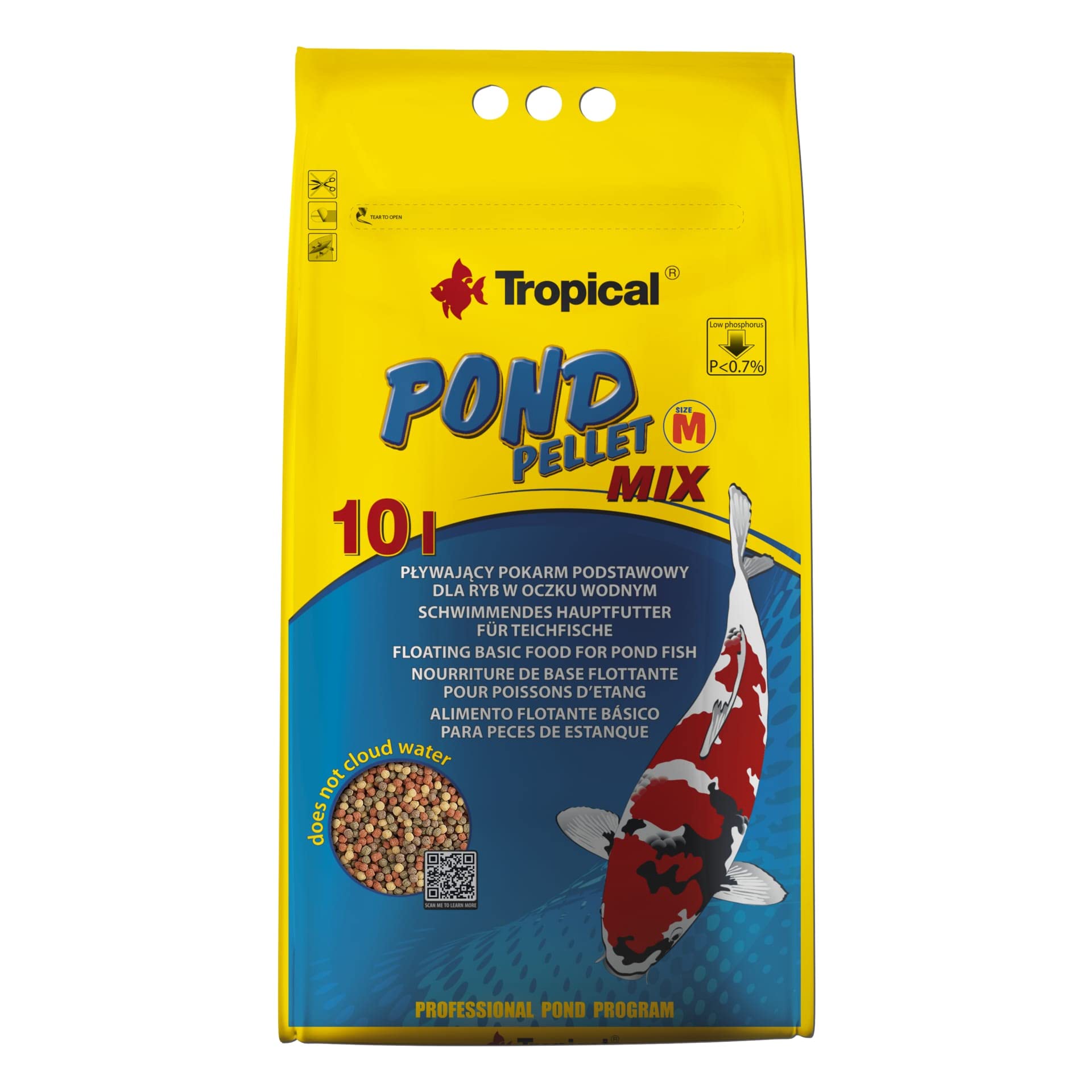 tropical-pond-pellet-mix-size-m-10-l-1100-g-schwimmendes-teichfischfutter image 1