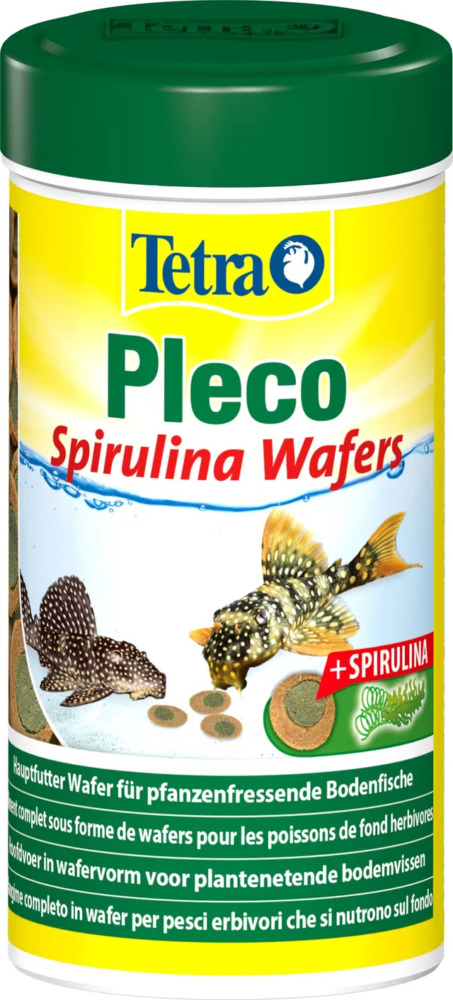tetra-pleco-algae-wafers-bodenfischfutter-mit-spirulina-250-ml image 1