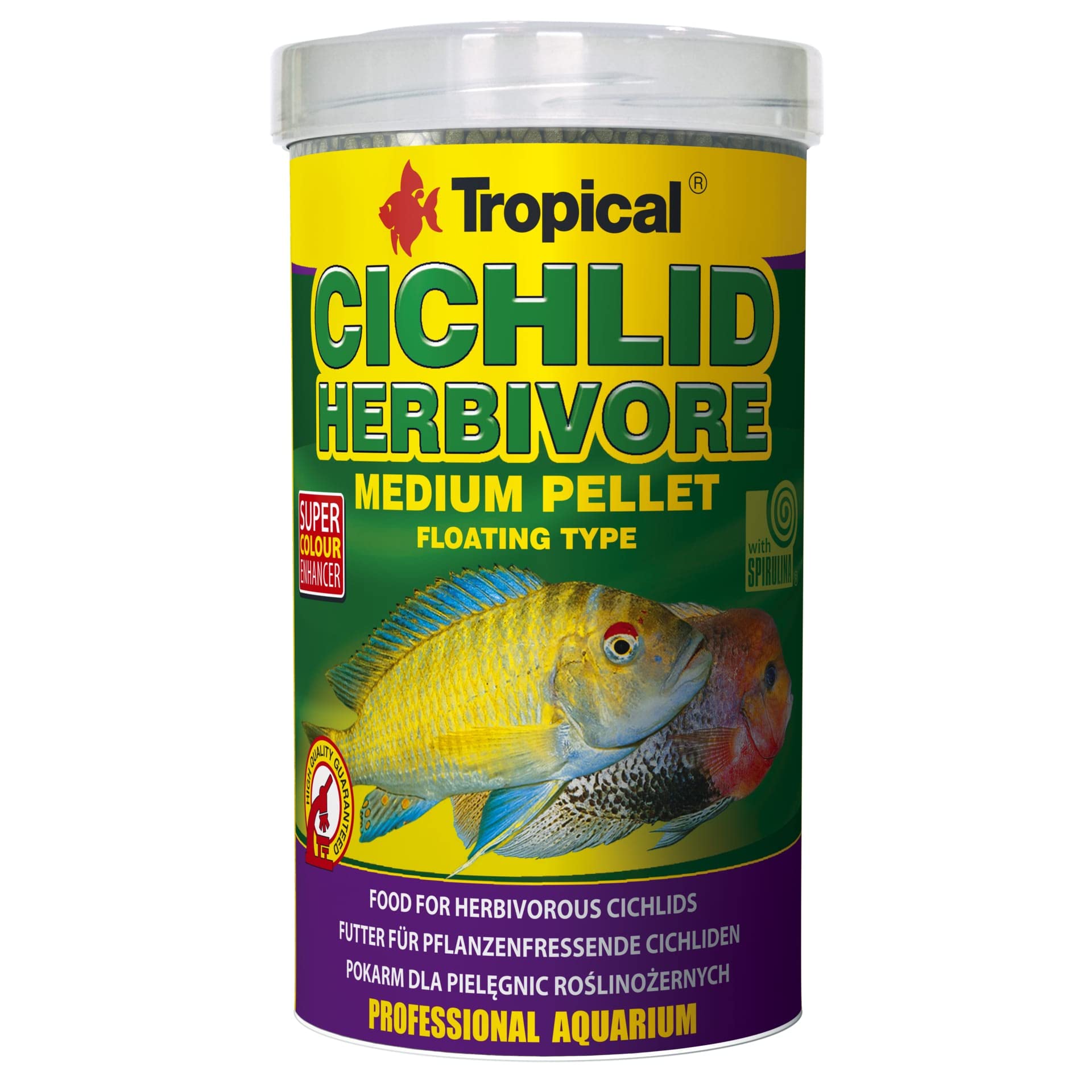 tropical-cichlid-herbivore-medium-pellet-schwimmendes-granulat-500-ml image 1