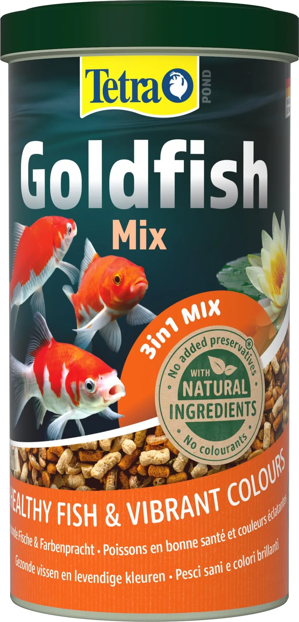 tetra-pond-goldfish-3in1-mix-goldfischfutter-1-l-dose image 1