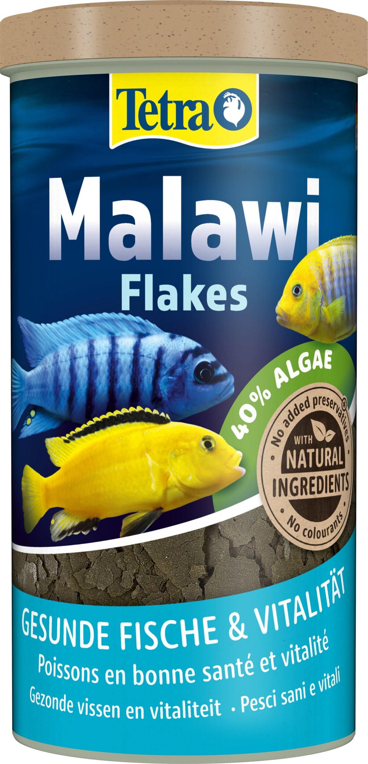 tetra-malawi-flakes-cichliden-flockenfutter-1-l-dose-mit-spirulina-nori-chlorell image 1