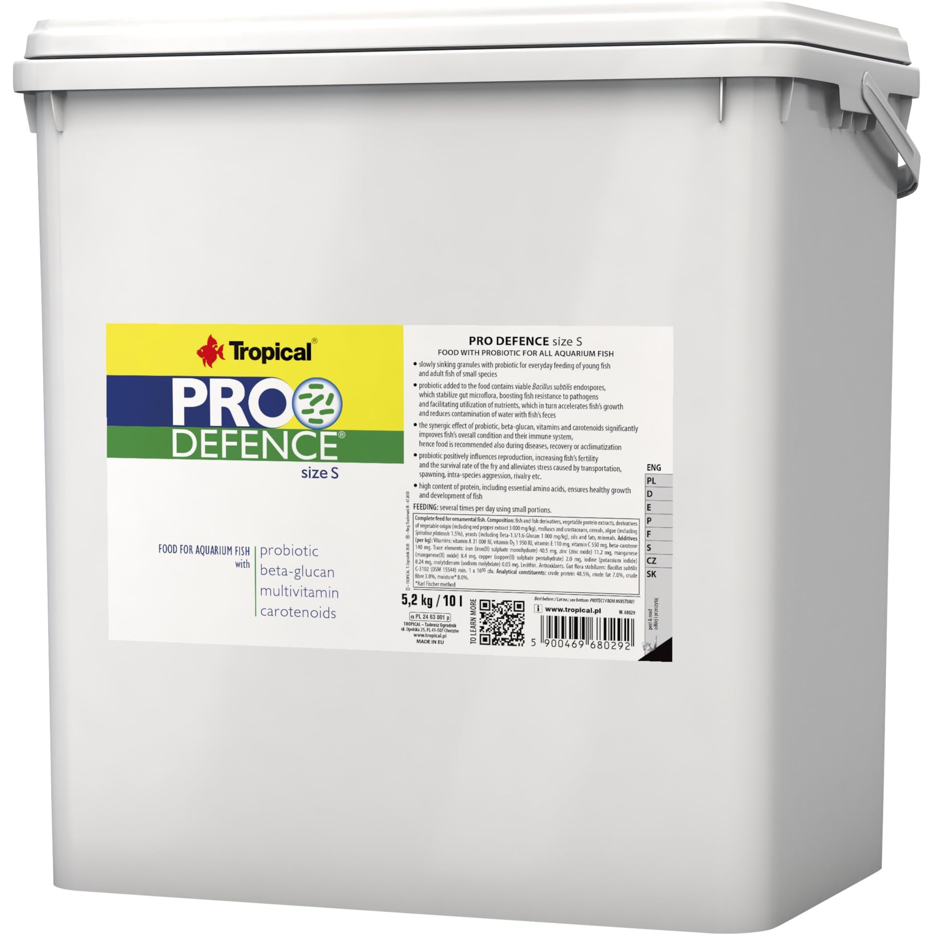 tropical-pro-defence-size-m-10l-probiotik-futter-f-r-alle-aquarienfische image 1