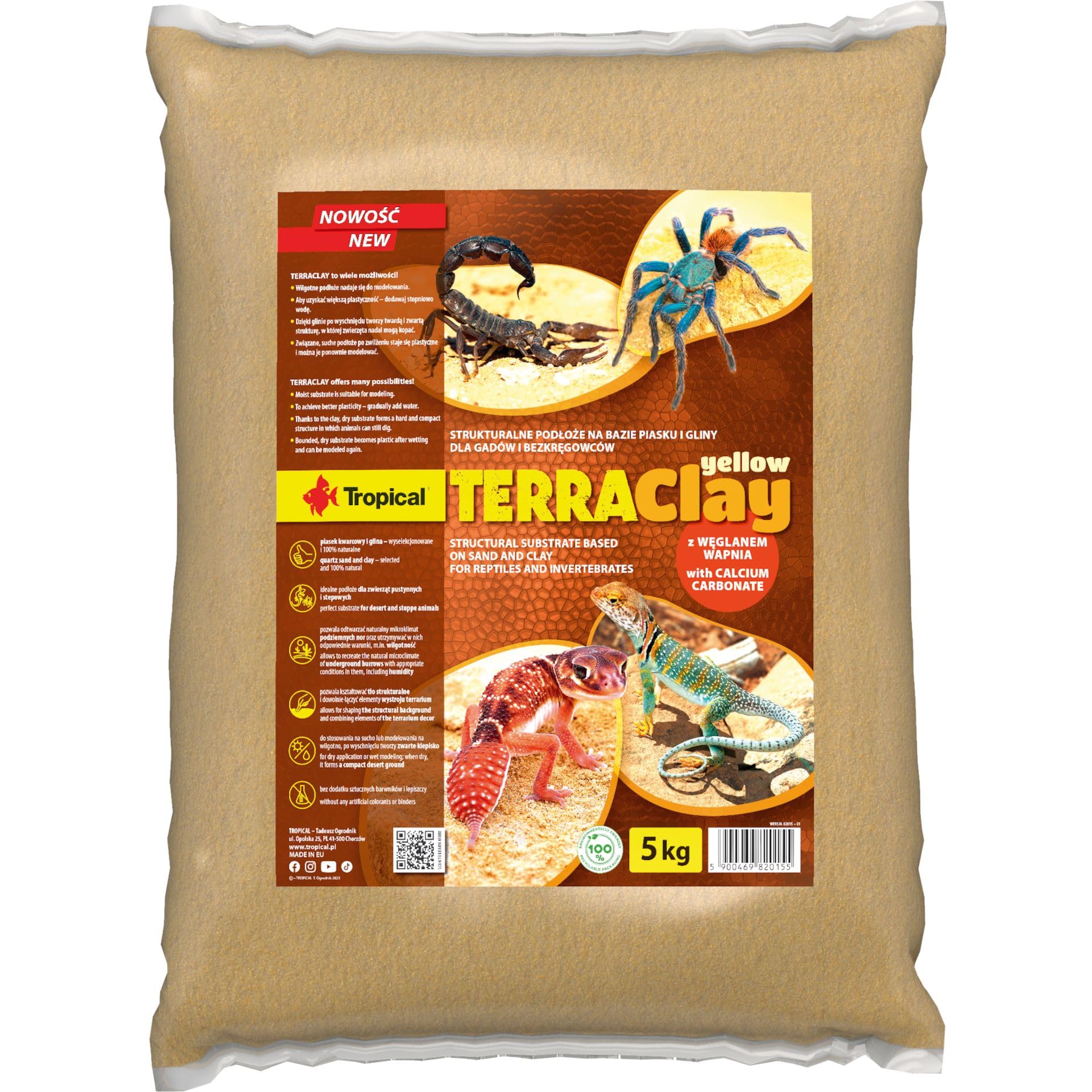 tropical-terraclay-yellow-5-kg-natur-substrat-f-r-w-sten-terrarien image 1
