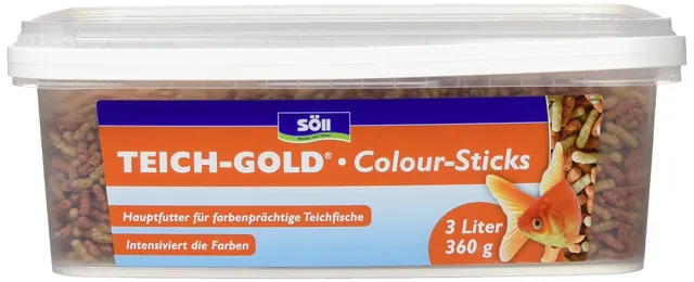 s-ll-teich-gold-colour-sticks-hauptfutter-3-liter-f-r-teichfische image 1
