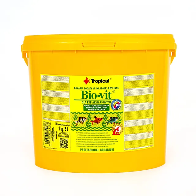 tropical-bio-vit-5000-g-pflanzliches-flockenfutter-f-r-aquarienfische image 1