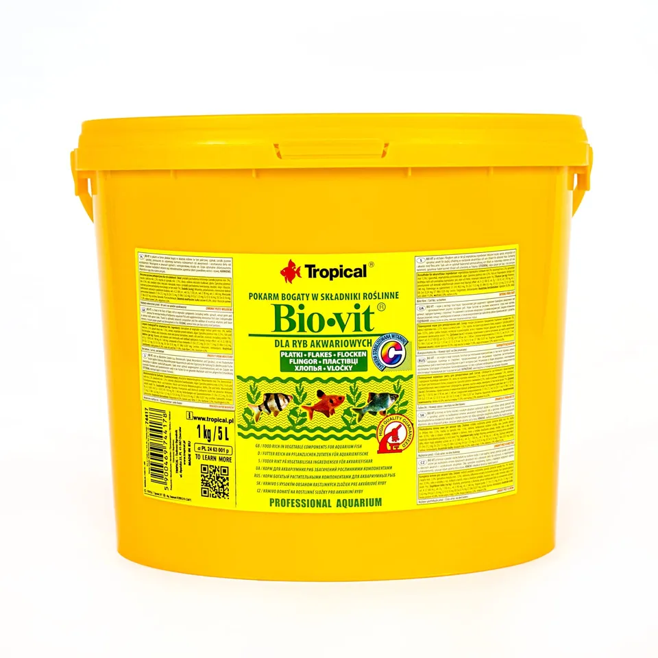 tropical-bio-vit-5000-g-pflanzliches-flockenfutter-f-r-aquarienfische image 1