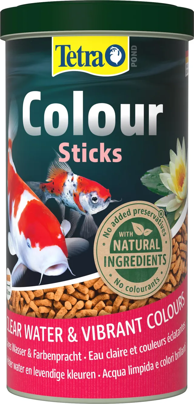 tetra-pond-colour-sticks-teichfischfutter-1-l-dose image 1