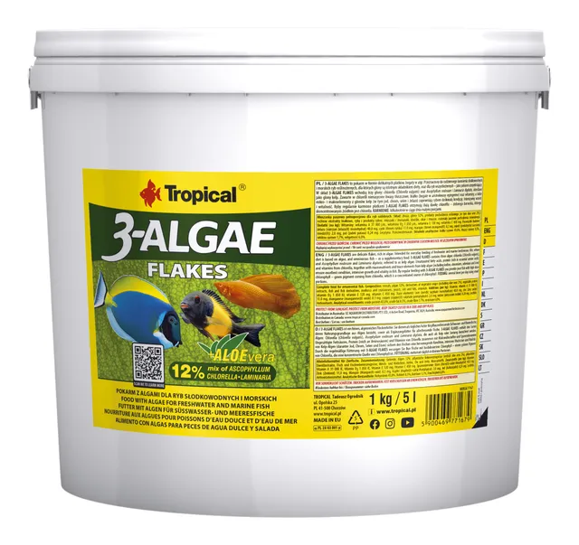 tropical-3-algae-flakes-flockenfutter-mit-3-algen-5l image 1
