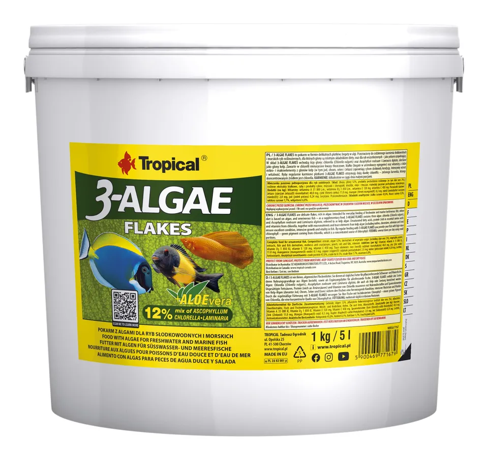 tropical-3-algae-flakes-flockenfutter-mit-3-algen-5l image 1