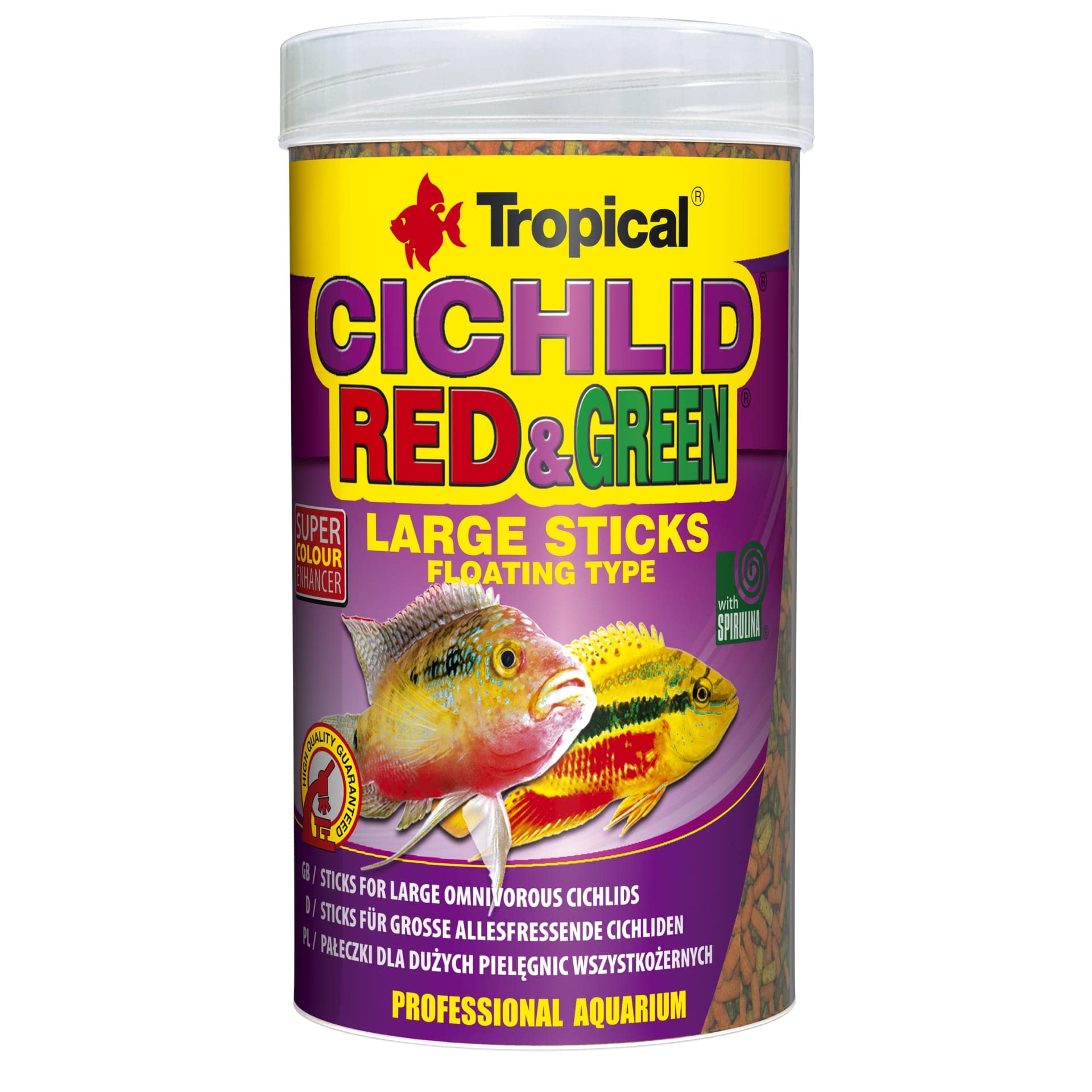 tropical-cichlid-red-green-large-sticks-250-ml-75-g-cichlidenfutter image 1