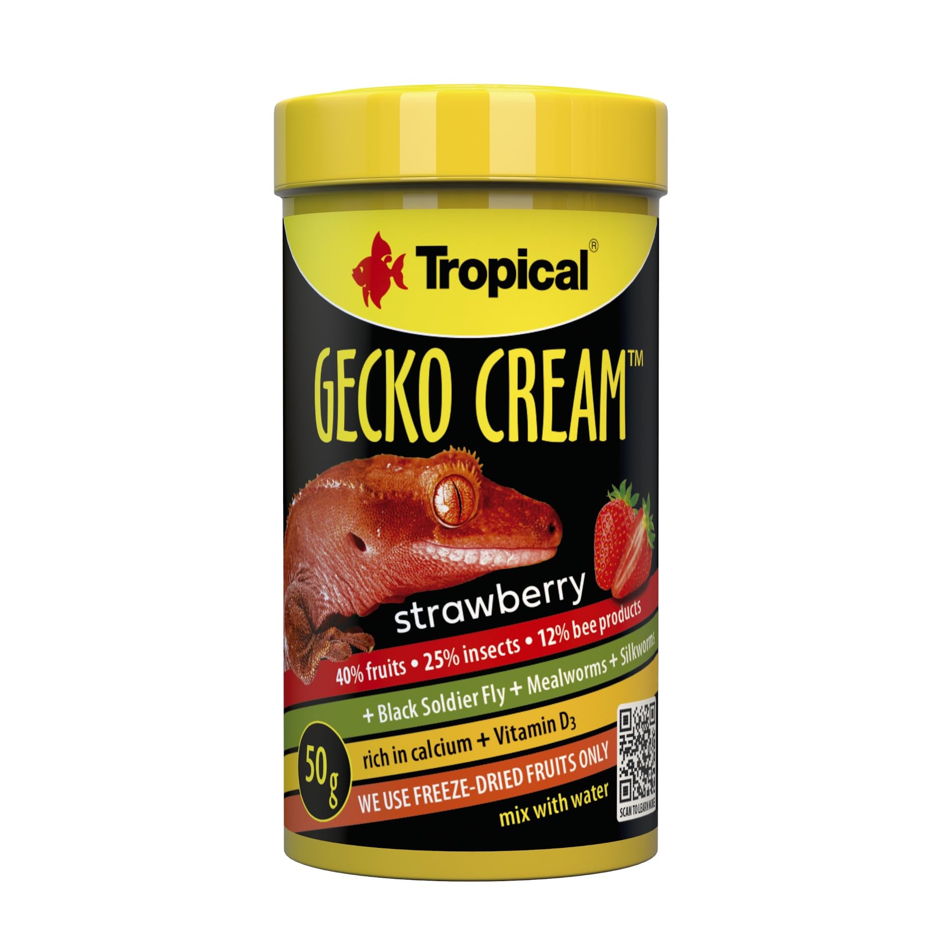 tropical-gecko-cream-strawberry-pulverfutter-100-ml-50-g image 1